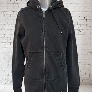 American Giant Women's Black Heavyweight Full Zip Hoodie Size Small Made in USA